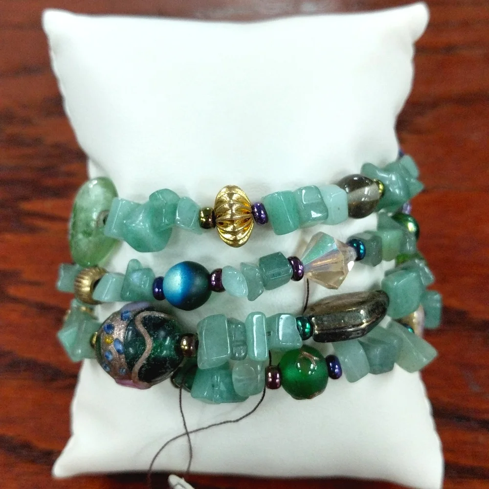 Jade Coil Wrap Bracelet - Picture 2 of 3